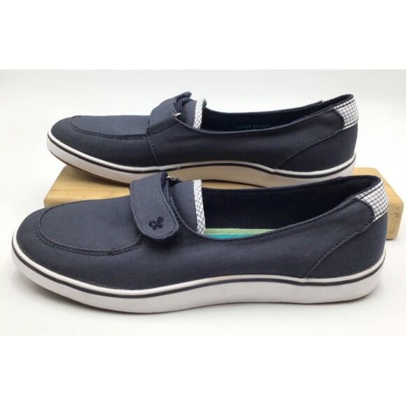 Grasshoppers Shoes Womens 7 Navy Blue Unworn Canvas Easy On Casual Comfort Cute - Picture 2 of 10